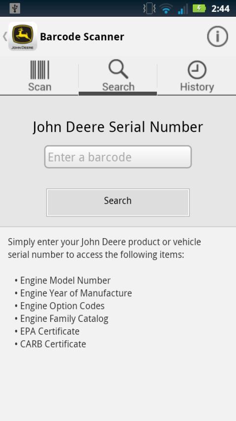 john deere 270 serial number lookup